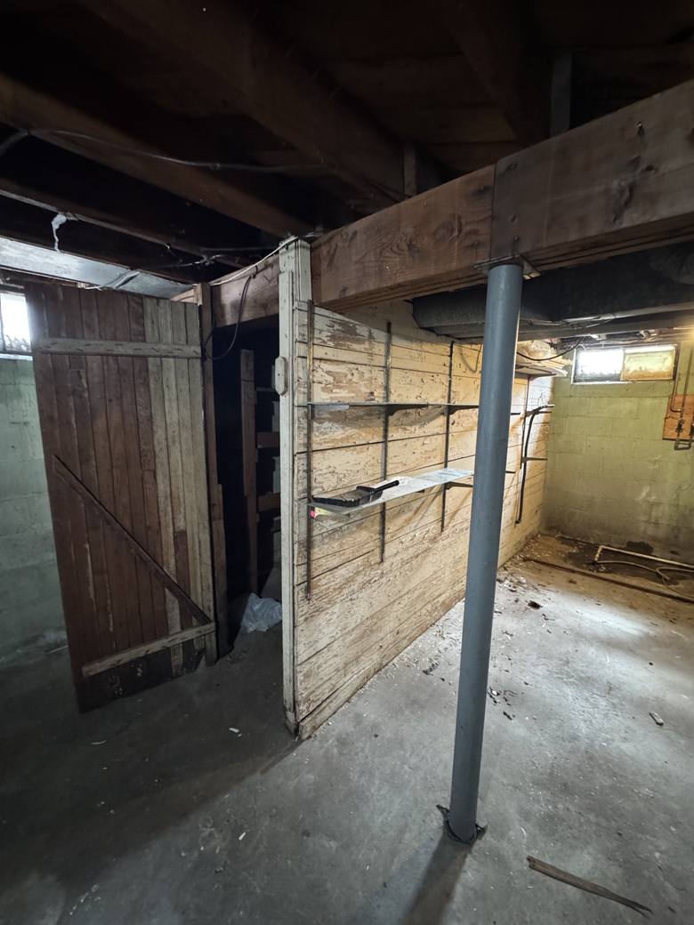 Basement tear-out before