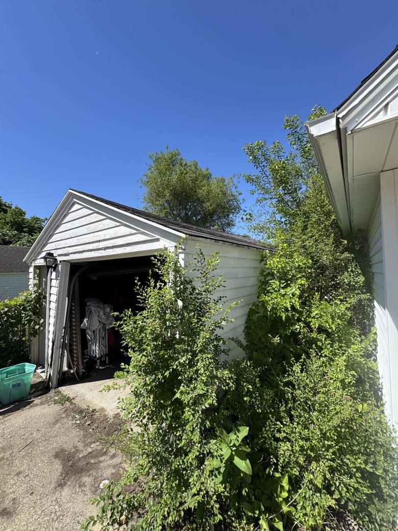 Garage tear-down before
