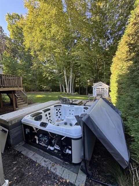 Hot tub removal before