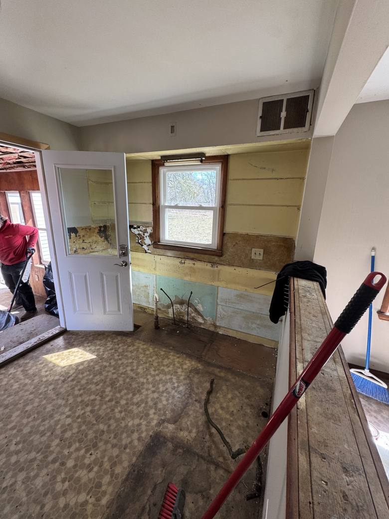 Kitchen demo after