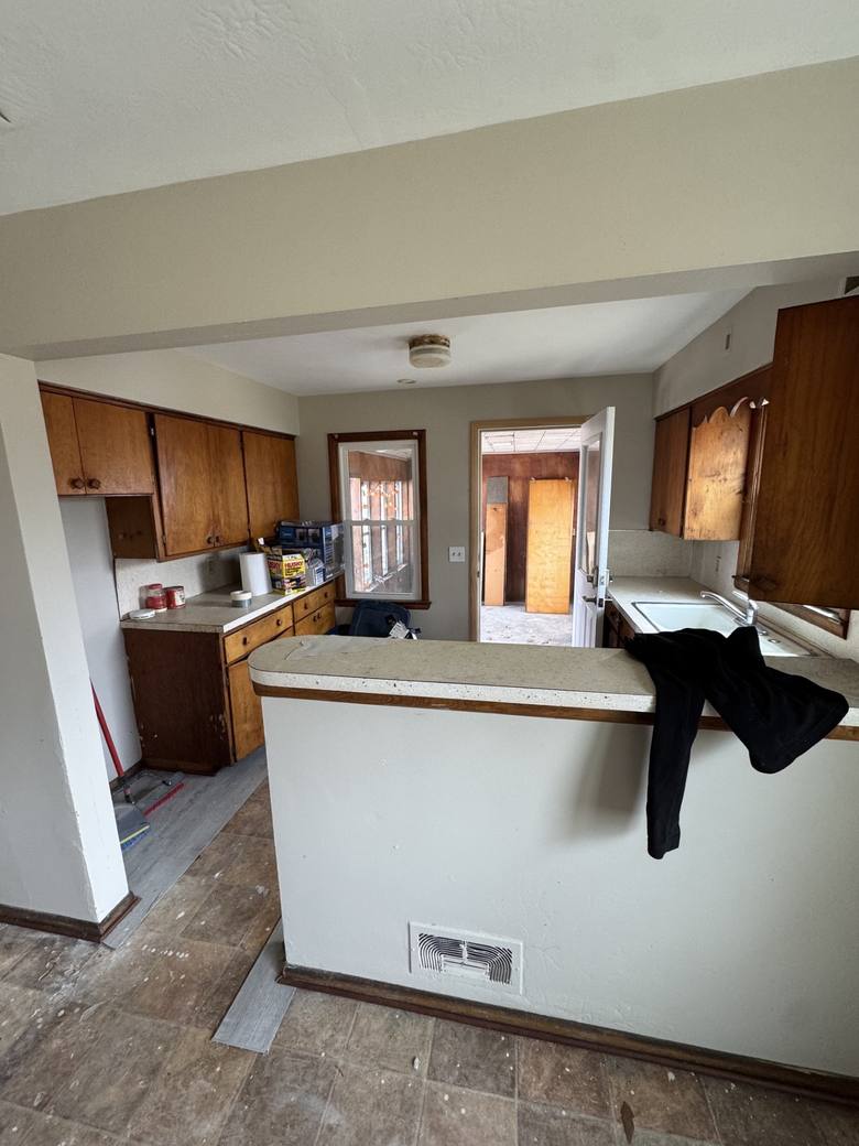 Kitchen demo before